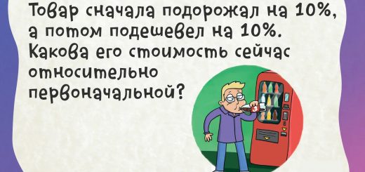 Товар подорожал на 10%, а потом подешевел